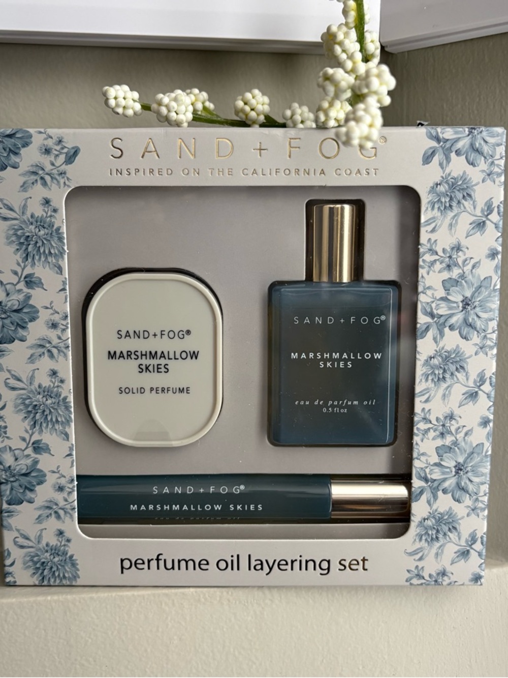 SAND+FOG Marshmallow Skies Perfume Oil Layering Set - Blue